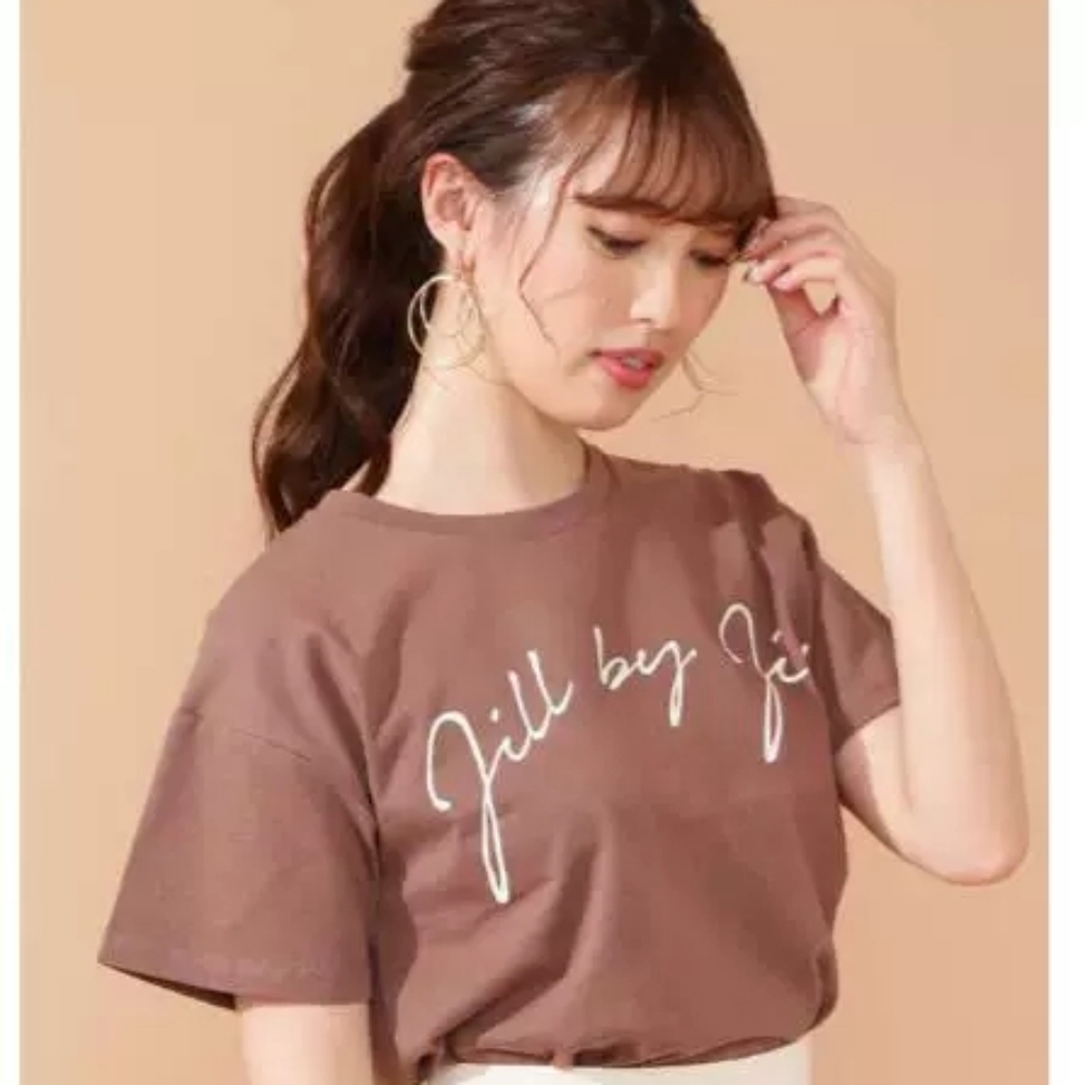 Jill by jill Stuart logo T-Shirt brown